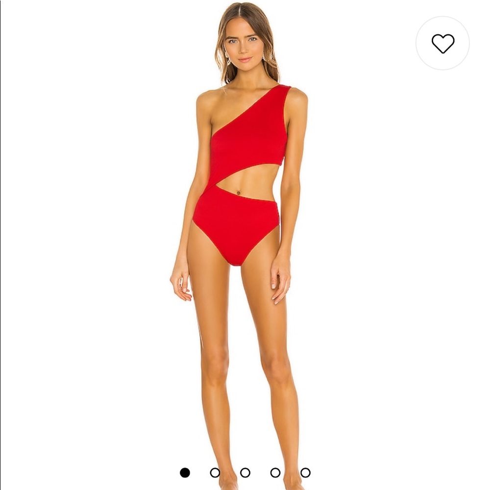 Beach Riot Celine One Piece Suit Red Medium